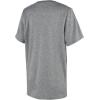 imageadidas Boys Big Short Sleeve Cotton Script Logo TShirtLinear Logo Dark Grey