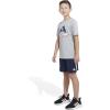 imageadidas Boys Short Sleeve Cotton USA Graphic TShirtGrey Heather With Red