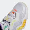 imageadidas UnisexChild Donovan Mitchell Issue 3 Basketball ShoesClear GreyPurple RushSemi Screaming Green