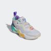 imageadidas UnisexChild Donovan Mitchell Issue 3 Basketball ShoesClear GreyPurple RushSemi Screaming Green