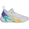 imageadidas UnisexChild Donovan Mitchell Issue 3 Basketball ShoesClear GreyPurple RushSemi Screaming Green