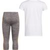 imageadidas girls 2 Piece 3stripe Tight SetWhite