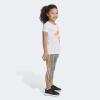 imageadidas girls 2 Piece 3stripe Tight SetWhite