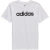 imageadidas Boys Big Short Sleeve Cotton Script Logo TShirtLinear Logo White