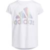 imageadidas Girls Short Sleeve Rainbow Scoop Neck Tee TShirtWhite