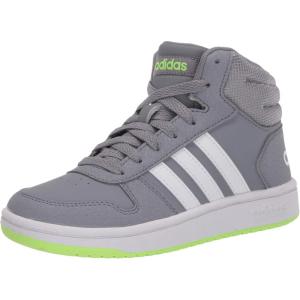 imageadidas Boys Hoops 20 Mid Ankle Basketball ShoeGreyFtwr WhiteSignal Green