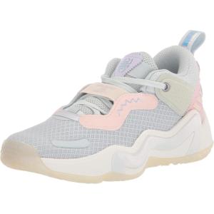 imageadidas UnisexChild Donovan Mitchell Issue 3 Basketball ShoesBlue TintEcru TintClear Pink