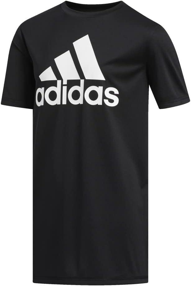 imageadidas Boys Plus Size Short Sleeve Aeroready Performance Logo Tee TShirtBlack