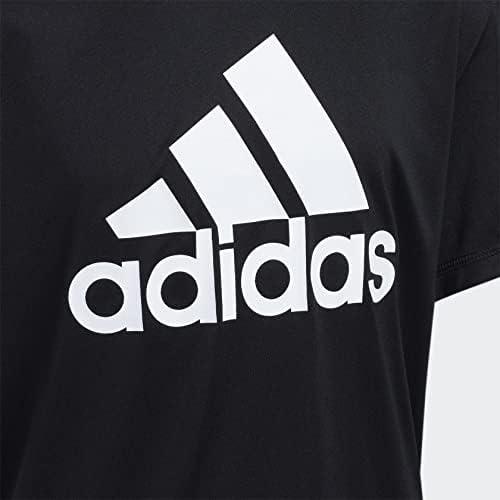 imageadidas Boys Plus Size Short Sleeve Aeroready Performance Logo Tee TShirtBlack