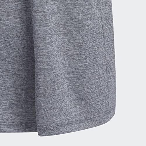 imageadidas Boys Plus Size Short Sleeve Aeroready Performance Logo Tee TShirtCharcoal Grey Heather