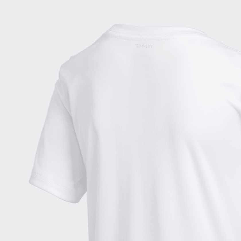 imageadidas Boys Plus Size Short Sleeve Aeroready Performance Logo Tee TShirtWhite