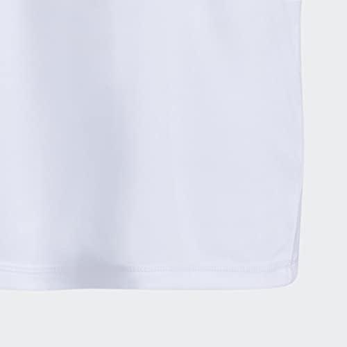 imageadidas Boys Plus Size Short Sleeve Aeroready Performance Logo Tee TShirtWhite