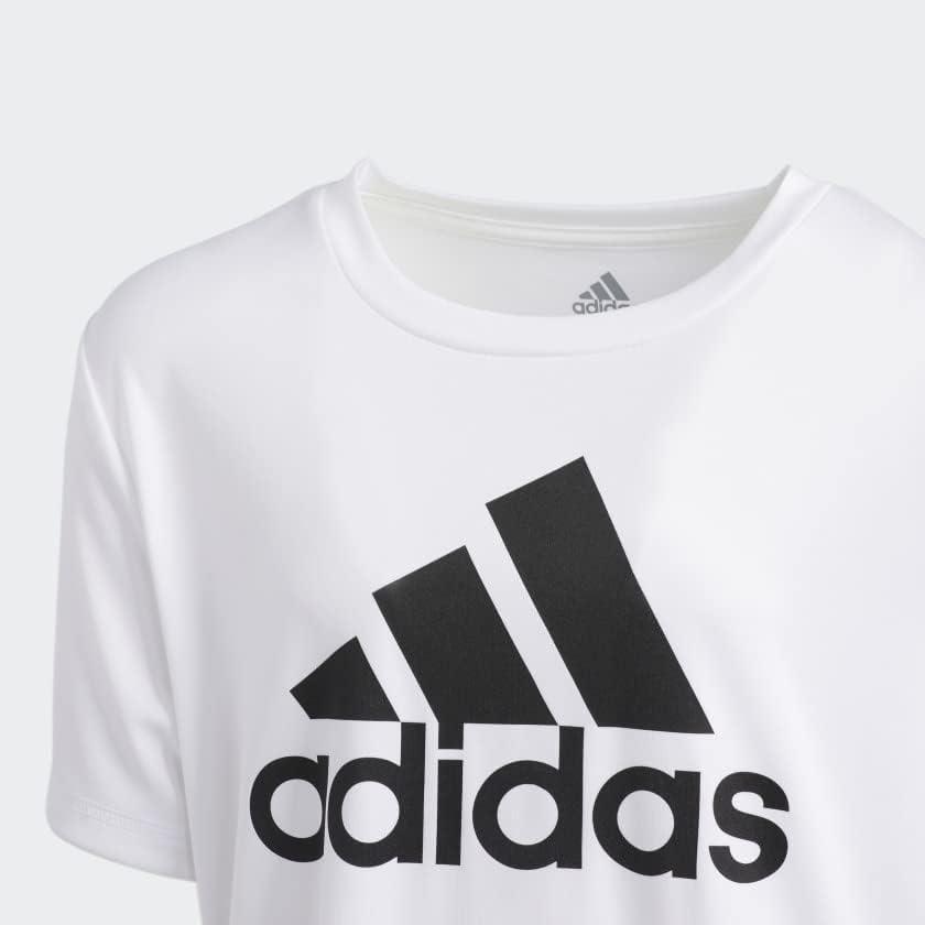 imageadidas Boys Plus Size Short Sleeve Aeroready Performance Logo Tee TShirtWhite