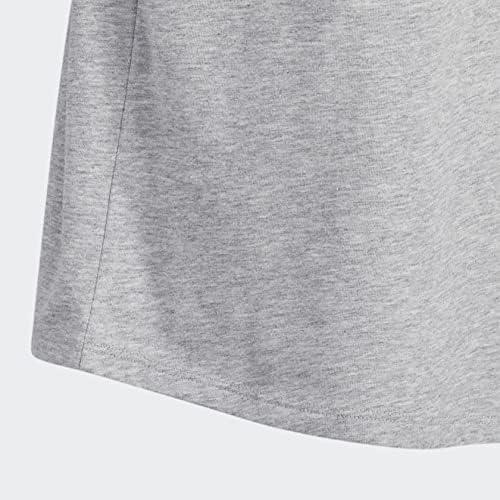 imageadidas Girls Short Sleeve Cotton Essential TShirt TopMedium Grey Heather