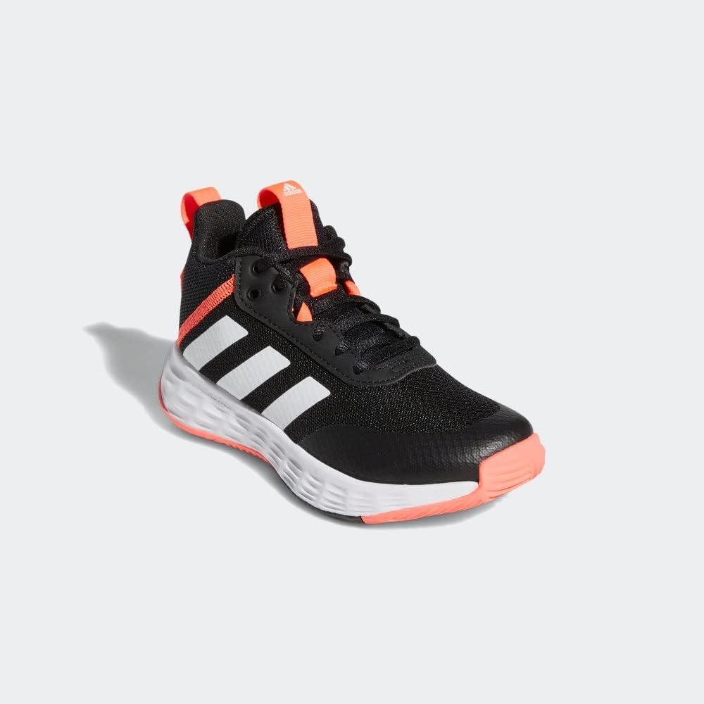 imageadidas Kids Own the Game 20 Basketball ShoeCore BlackWhiteTurbo