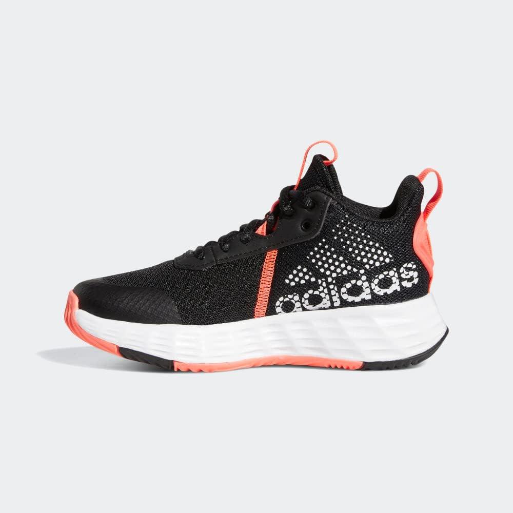 imageadidas Kids Own the Game 20 Basketball ShoeCore BlackWhiteTurbo