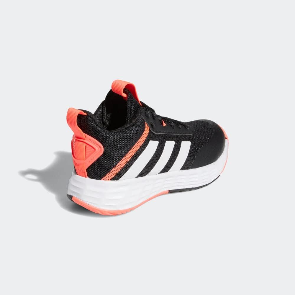 imageadidas Kids Own the Game 20 Basketball ShoeCore BlackWhiteTurbo