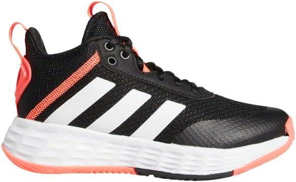 imageadidas Kids Own the Game 20 Basketball ShoeCore BlackWhiteTurbo