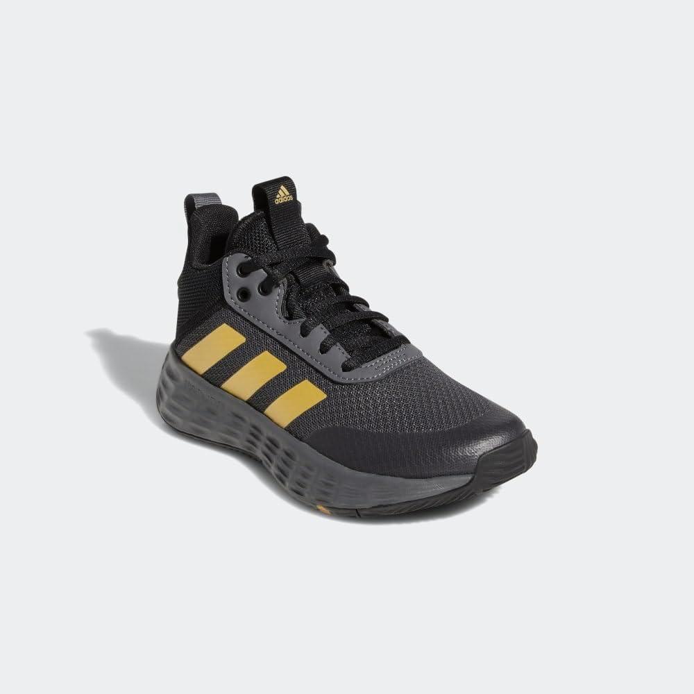 imageadidas Kids Own the Game 20 Basketball ShoeGrey FiveMatte GoldCore Black