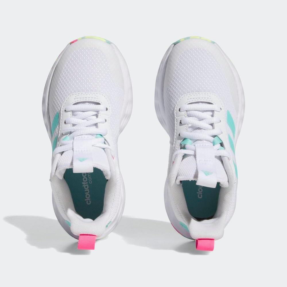 imageadidas Kids Own the Game 20 Basketball ShoeWhiteFlash AquaLucid Pink