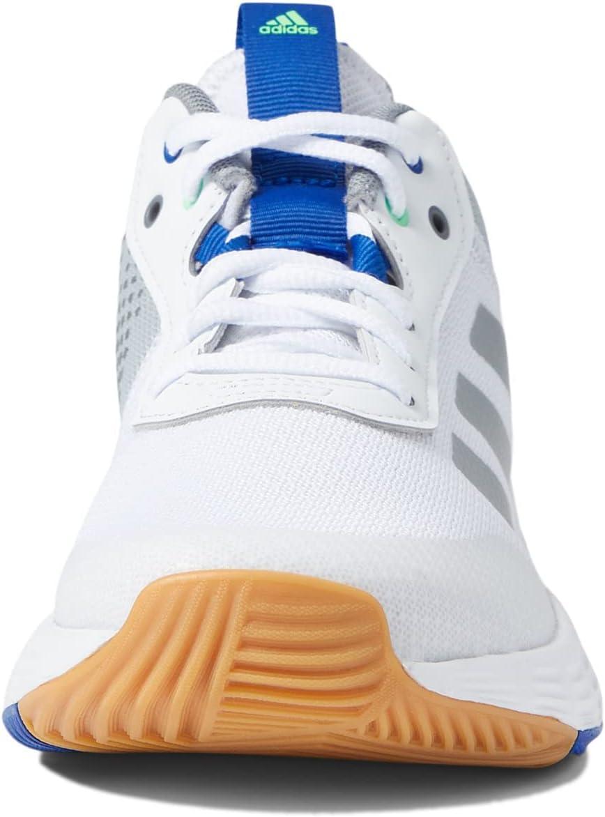imageadidas Kids Own the Game 20 Basketball ShoeWhiteSilver MetallicTeam Royal Blue