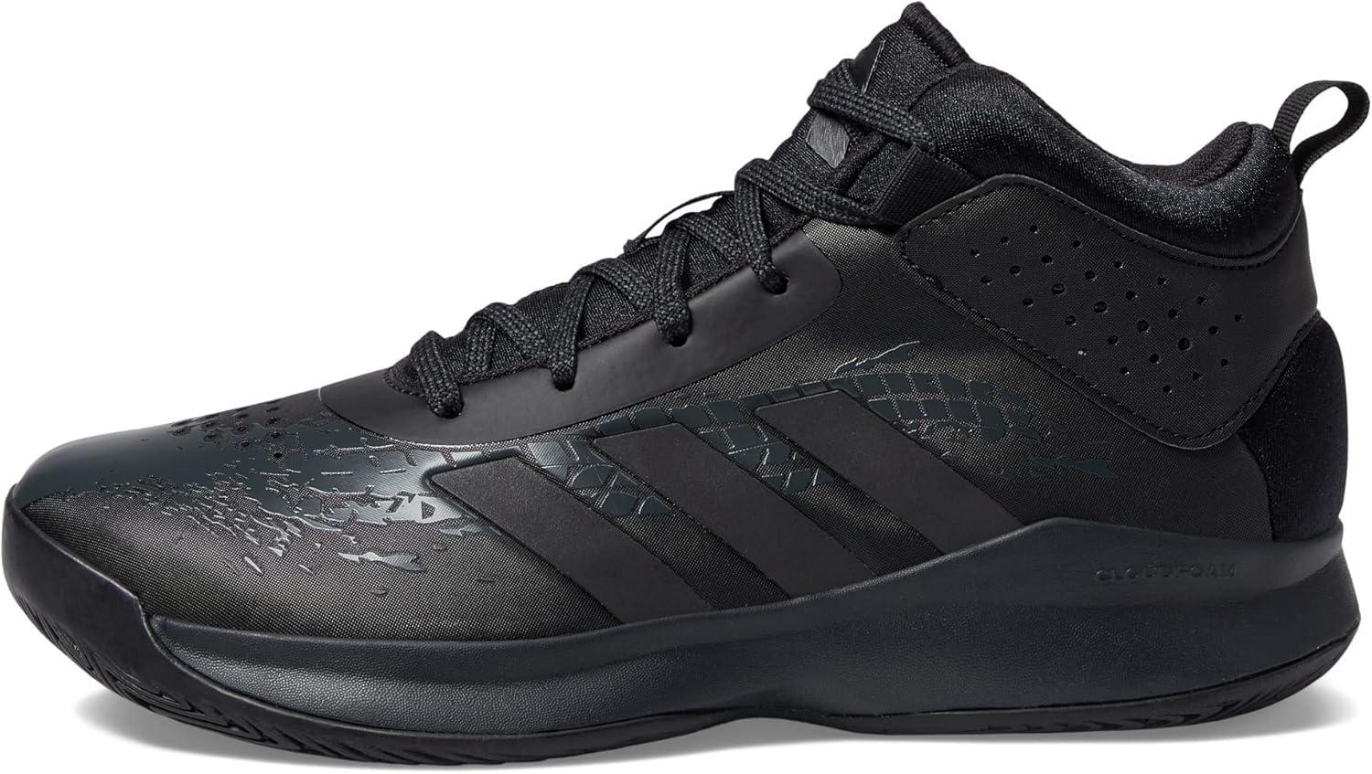 imageadidas UnisexChild Cross Em Up 5 Wide Basketball ShoeBlackBlackCarbon
