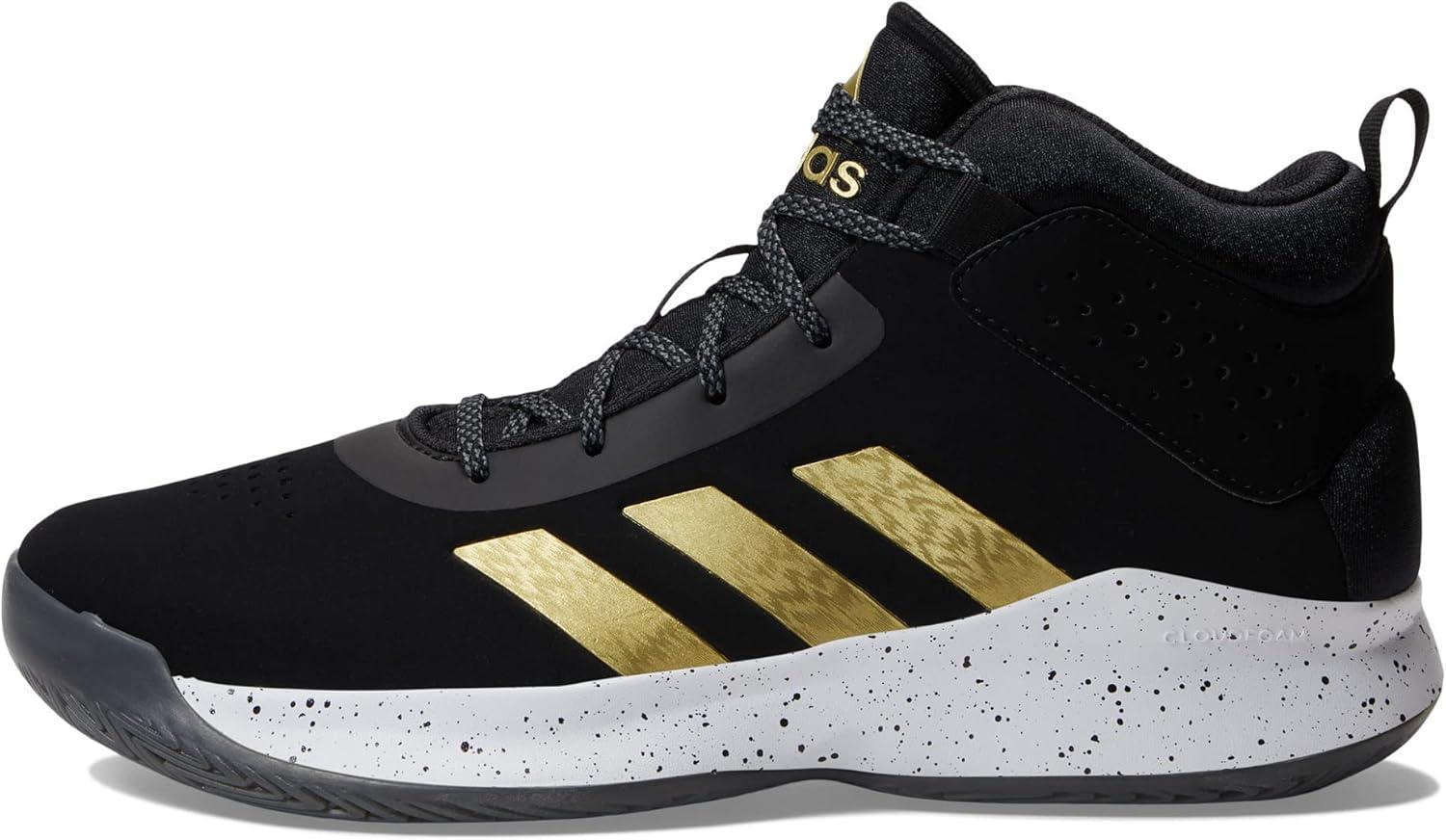 imageadidas UnisexChild Cross Em Up 5 Wide Basketball ShoeBlackGold MetallicWhite Wide