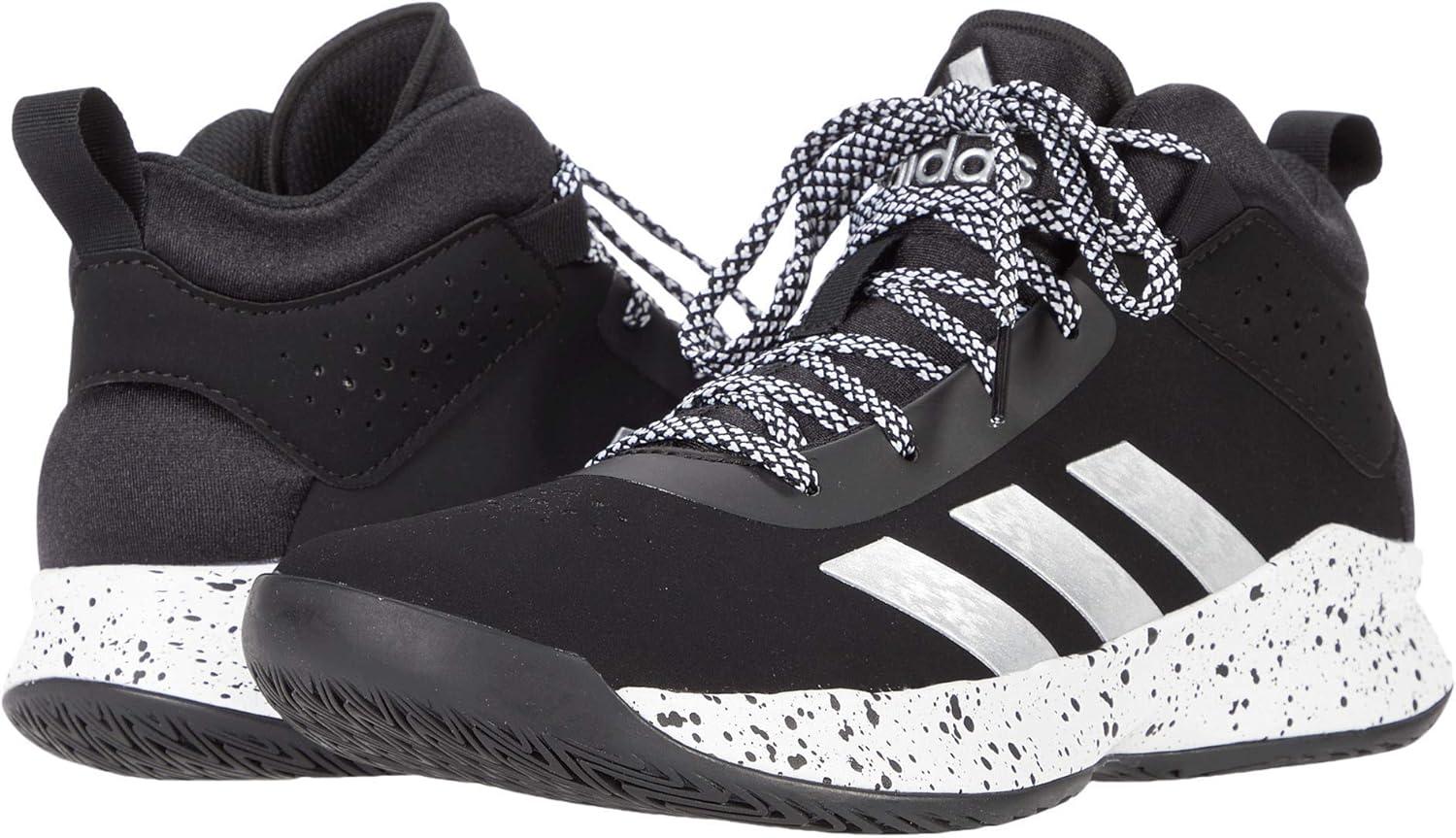imageadidas UnisexChild Cross Em Up 5 Wide Basketball ShoeBlackSilverWhite