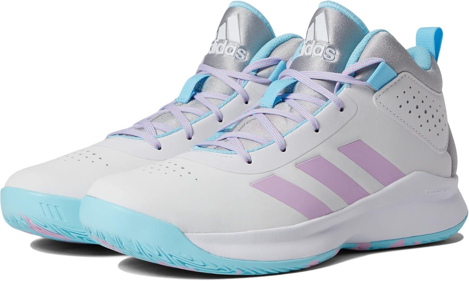 imageadidas UnisexChild Cross Em Up 5 Wide Basketball ShoeDash GreyBliss LilacGrey Wide
