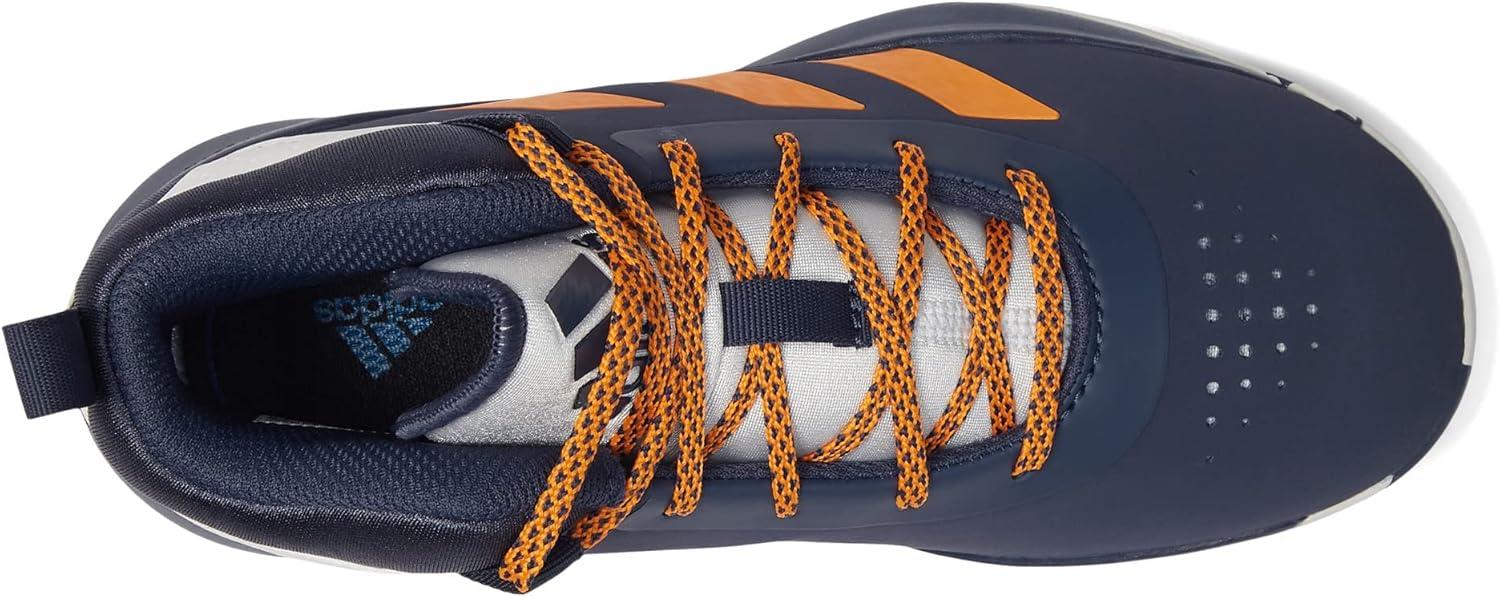imageadidas UnisexChild Cross Em Up 5 Wide Basketball ShoeShadow NavyBright OrangeDash Grey