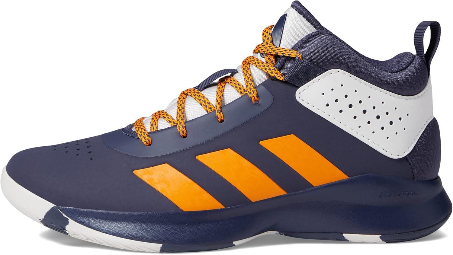 imageadidas UnisexChild Cross Em Up 5 Wide Basketball ShoeShadow NavyBright OrangeDash Grey