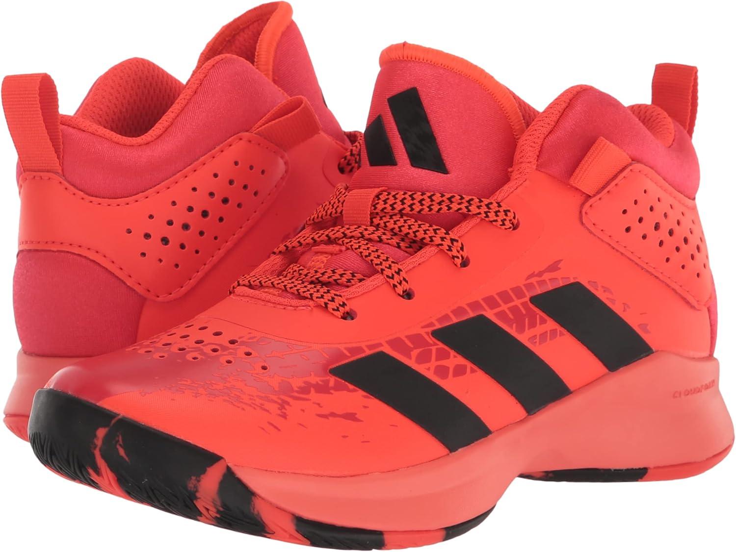 imageadidas UnisexChild Cross Em Up 5 Wide Basketball ShoeSolar RedBlackBright Red