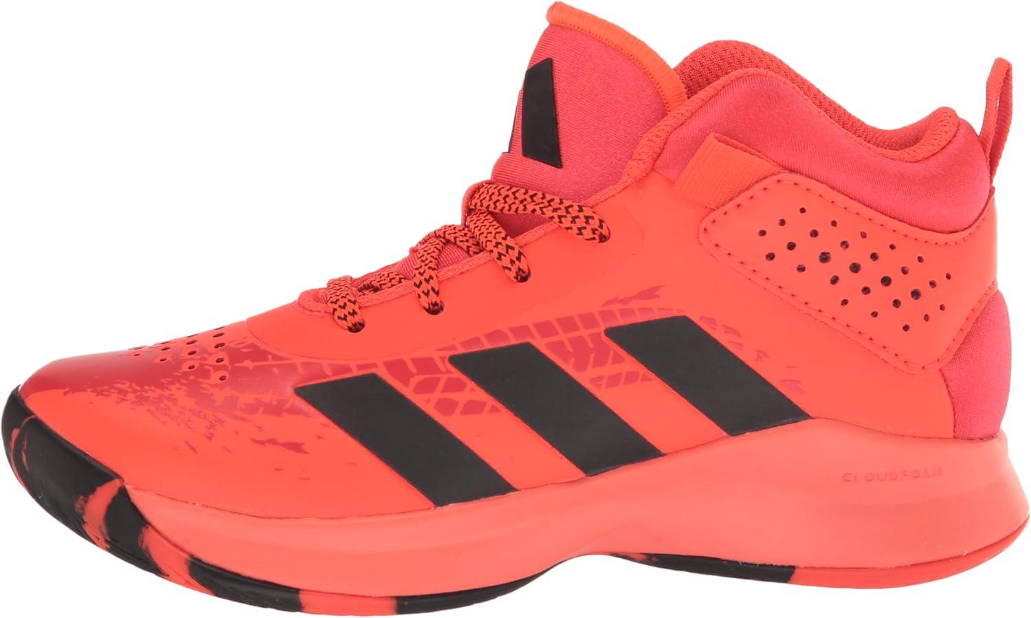 imageadidas UnisexChild Cross Em Up 5 Wide Basketball ShoeSolar RedBlackBright Red