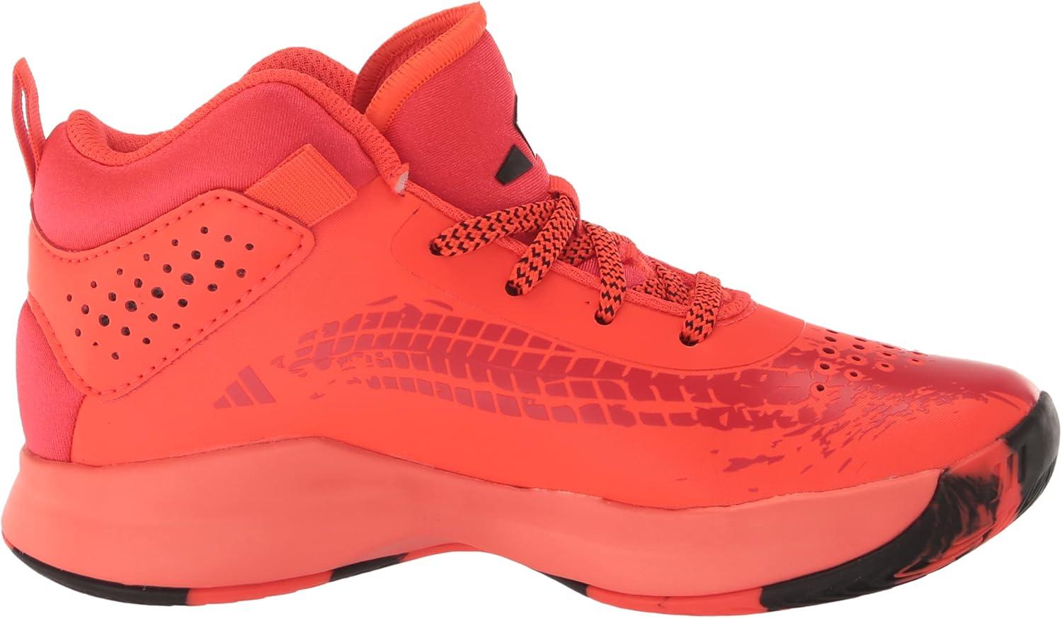 imageadidas UnisexChild Cross Em Up 5 Wide Basketball ShoeSolar RedBlackBright Red