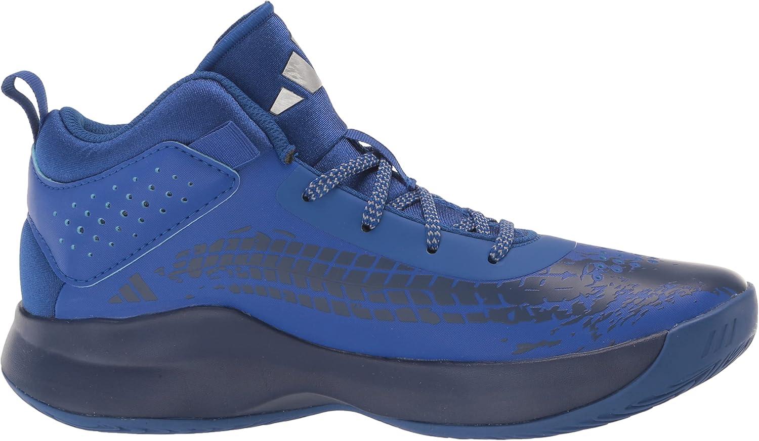 imageadidas UnisexChild Cross Em Up 5 Wide Basketball ShoeTeam Royal BlueSilver Metallic