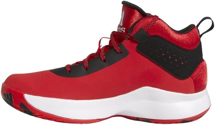 imageadidas UnisexChild Cross Em Up 5 Wide Basketball ShoeVivid RedSilver MetallicBlack Wide