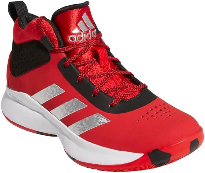 imageadidas UnisexChild Cross Em Up 5 Wide Basketball ShoeVivid RedSilver MetallicBlack Wide