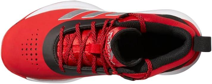 imageadidas UnisexChild Cross Em Up 5 Wide Basketball ShoeVivid RedSilver MetallicBlack Wide