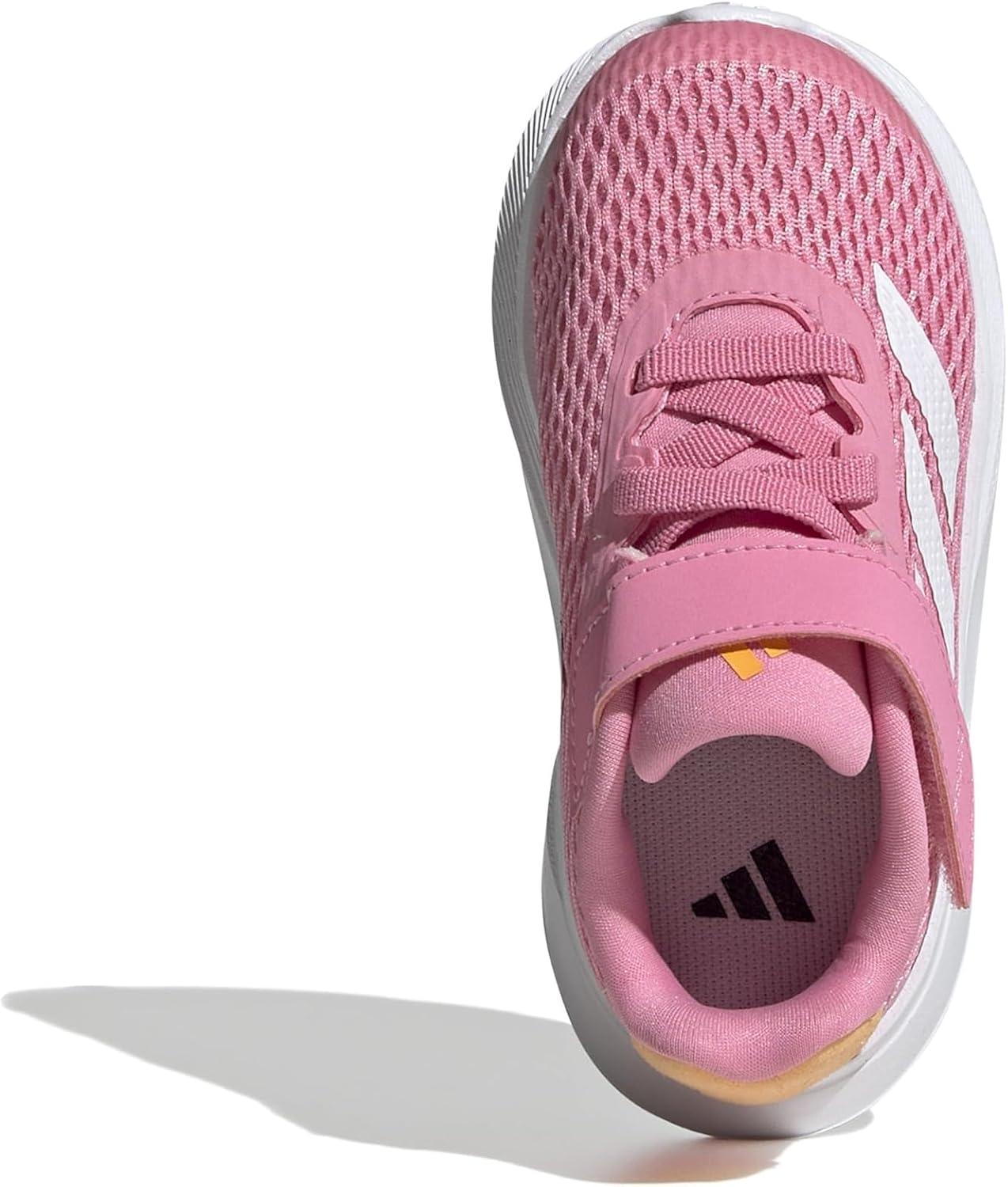 imageadidas UnisexChild Duramo Sl Running ShoeBliss PinkWhiteHazy Orange Elastic Lace