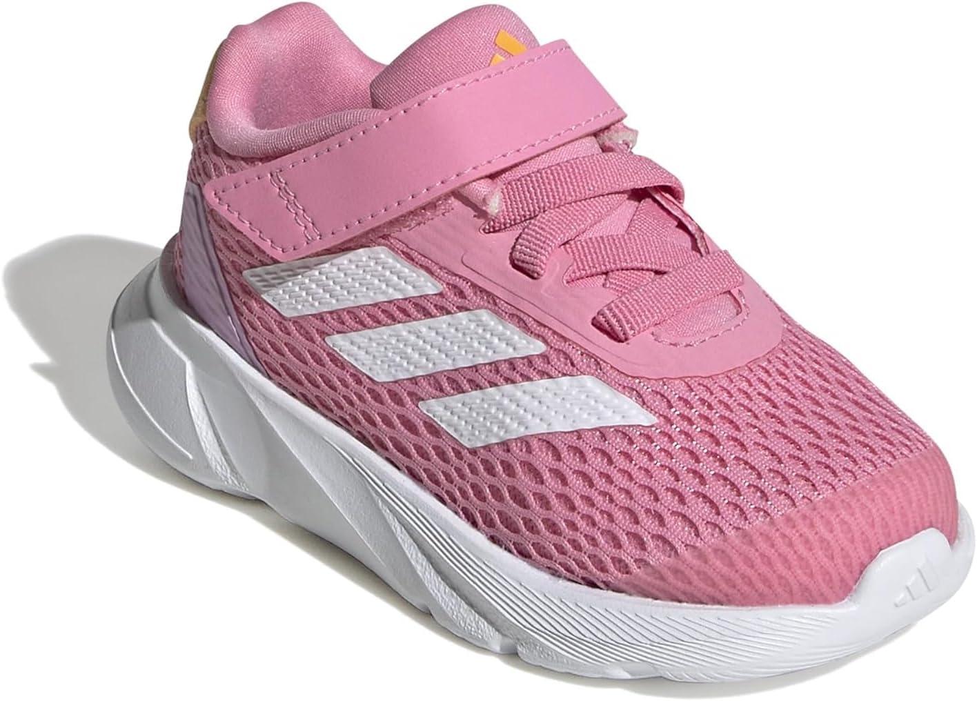 imageadidas UnisexChild Duramo Sl Running ShoeBliss PinkWhiteHazy Orange Elastic Lace