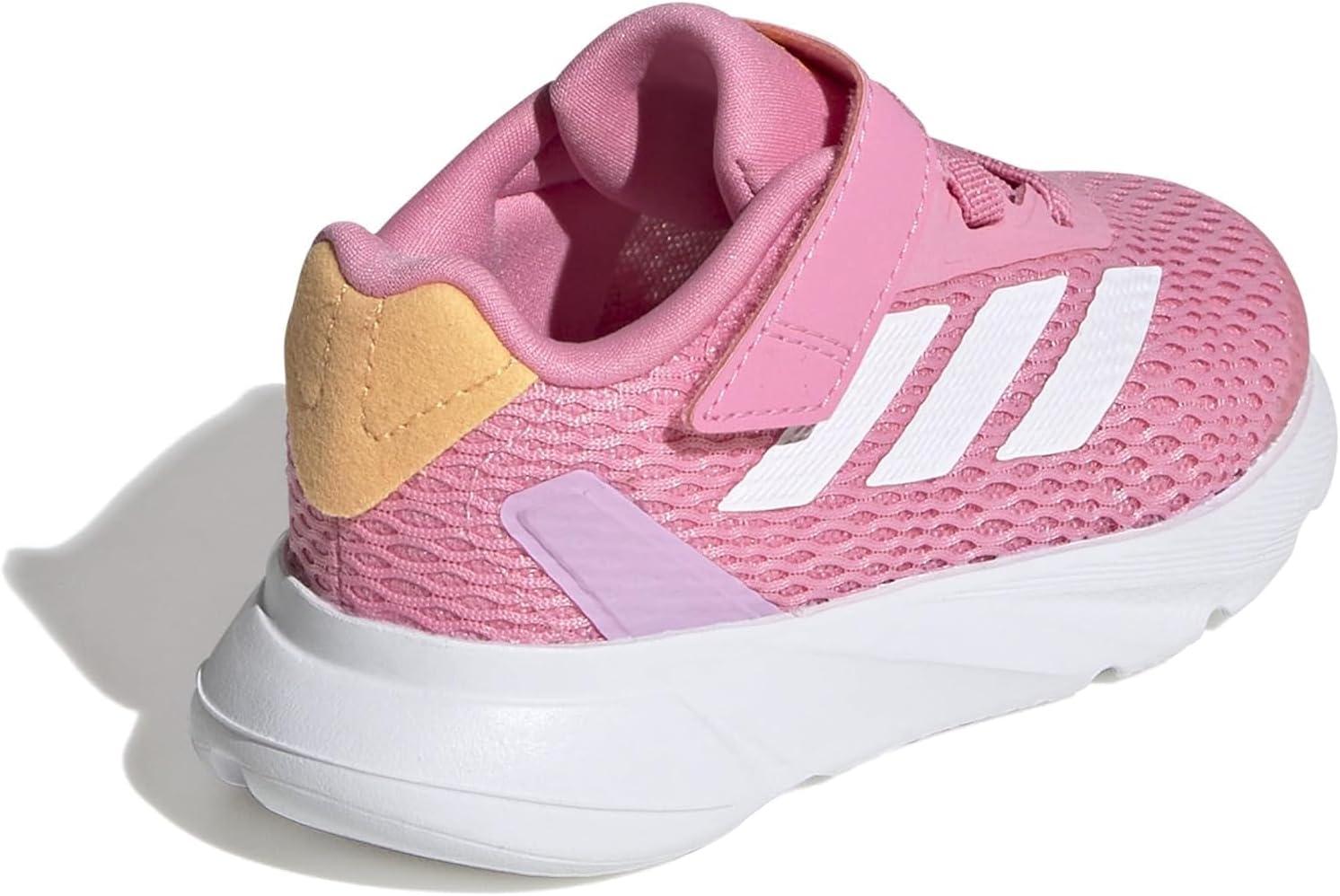 imageadidas UnisexChild Duramo Sl Running ShoeBliss PinkWhiteHazy Orange Elastic Lace