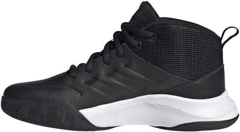 imageadidas UnisexChild Own The Game Wide Basketball ShoesBlackWhiteWhite