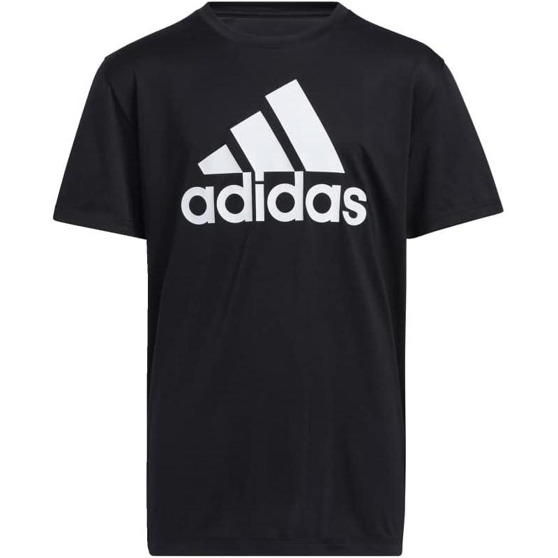 imageadidas Boys Plus Size Short Sleeve Aeroready Performance Logo Tee TShirtBlack