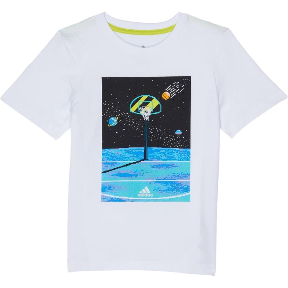 imageadidas Boys Short Sleeve Game On Novelty TShirtWhite