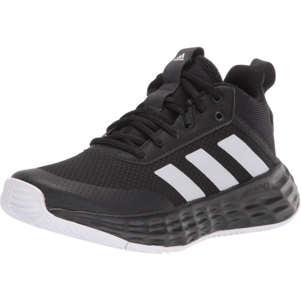 imageadidas Kids Own the Game 20 Basketball ShoeBlackWhiteCarbon