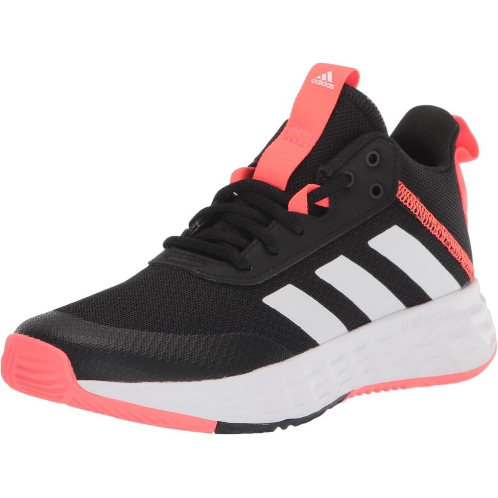 imageadidas Kids Own the Game 20 Basketball ShoeCore BlackWhiteTurbo