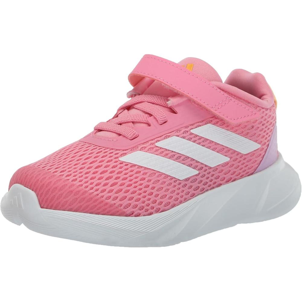 imageadidas UnisexChild Duramo Sl Running ShoeBliss PinkWhiteHazy Orange Elastic Lace