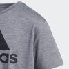 imageadidas Boys Plus Size Short Sleeve Aeroready Performance Logo Tee TShirtCharcoal Grey Heather