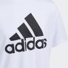 imageadidas Boys Plus Size Short Sleeve Aeroready Performance Logo Tee TShirtWhite