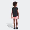 imageadidas Girls Elastic Waistband 3 Stripe Mesh ShortAcid Red